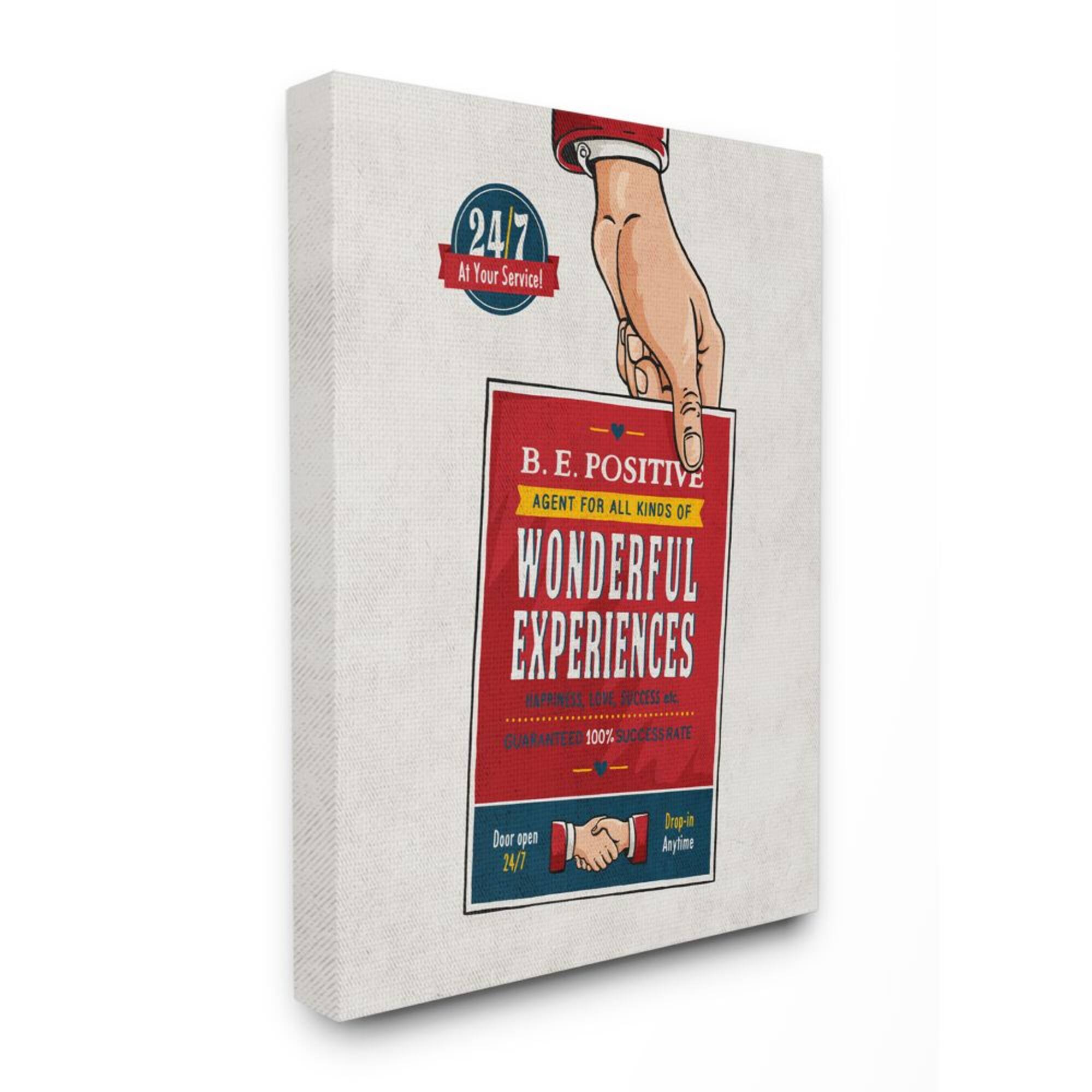 Stupell Industries Be Positive Inspirational Comic Book Design Wall Accent